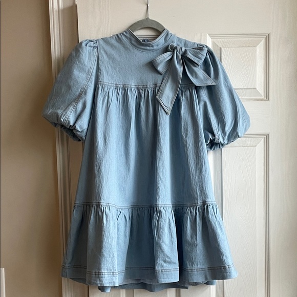 TCEC Dresses & Skirts - Women’s Denim Dress with Bow Accent S